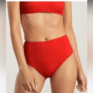 NWT Everlane The High-Rise Hipster Bottom Red Swim Size S Women